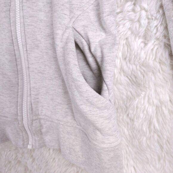 Athleta Triumph Hoodie XXS Full Zip Grey Long Sleeve Athletic Sweatshirt Fleece - Picture 4 of 11
